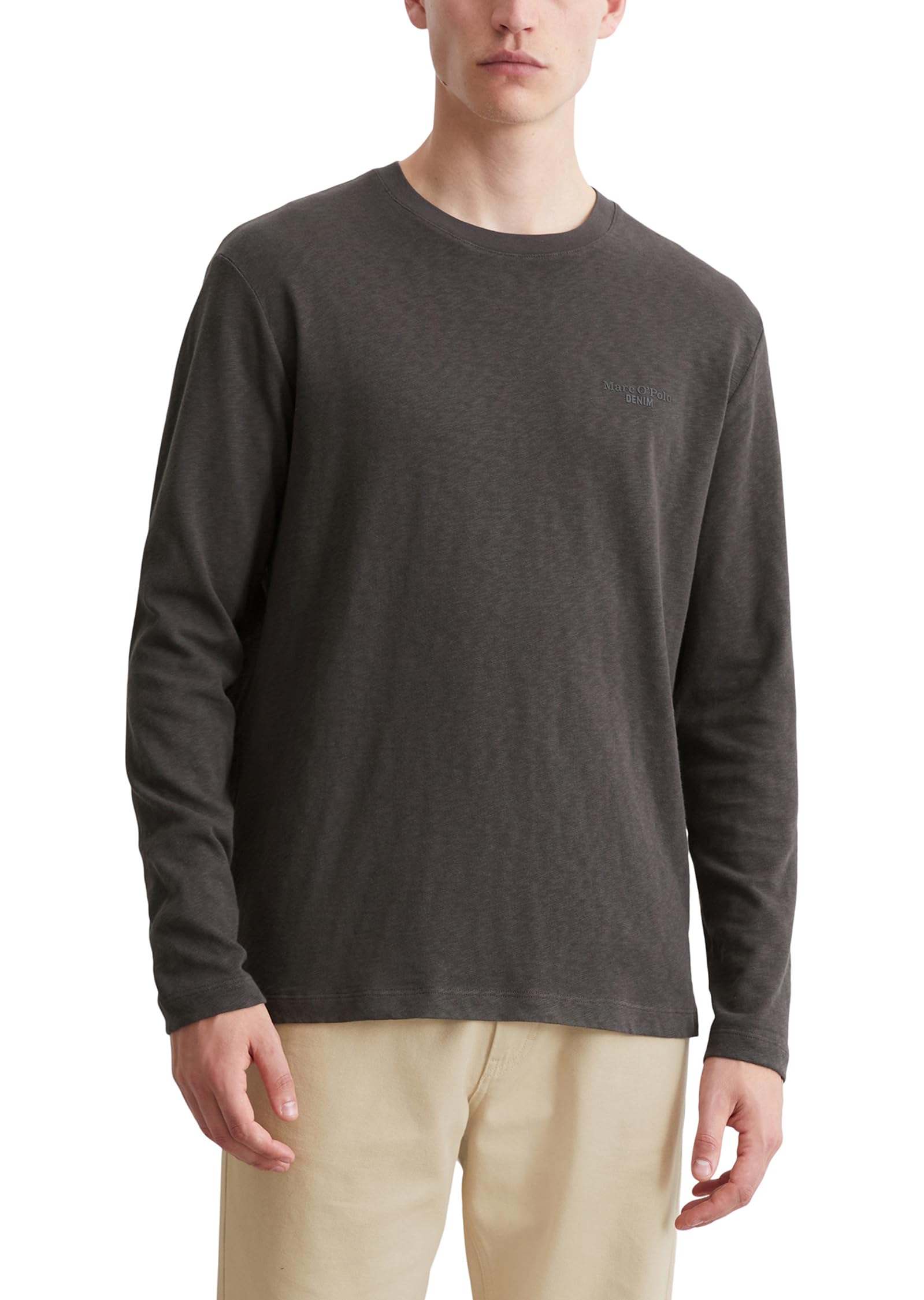 Marc OPolo Denim Men's Long-Sleeved Shirt Made of Organic Cotton Regular Fit