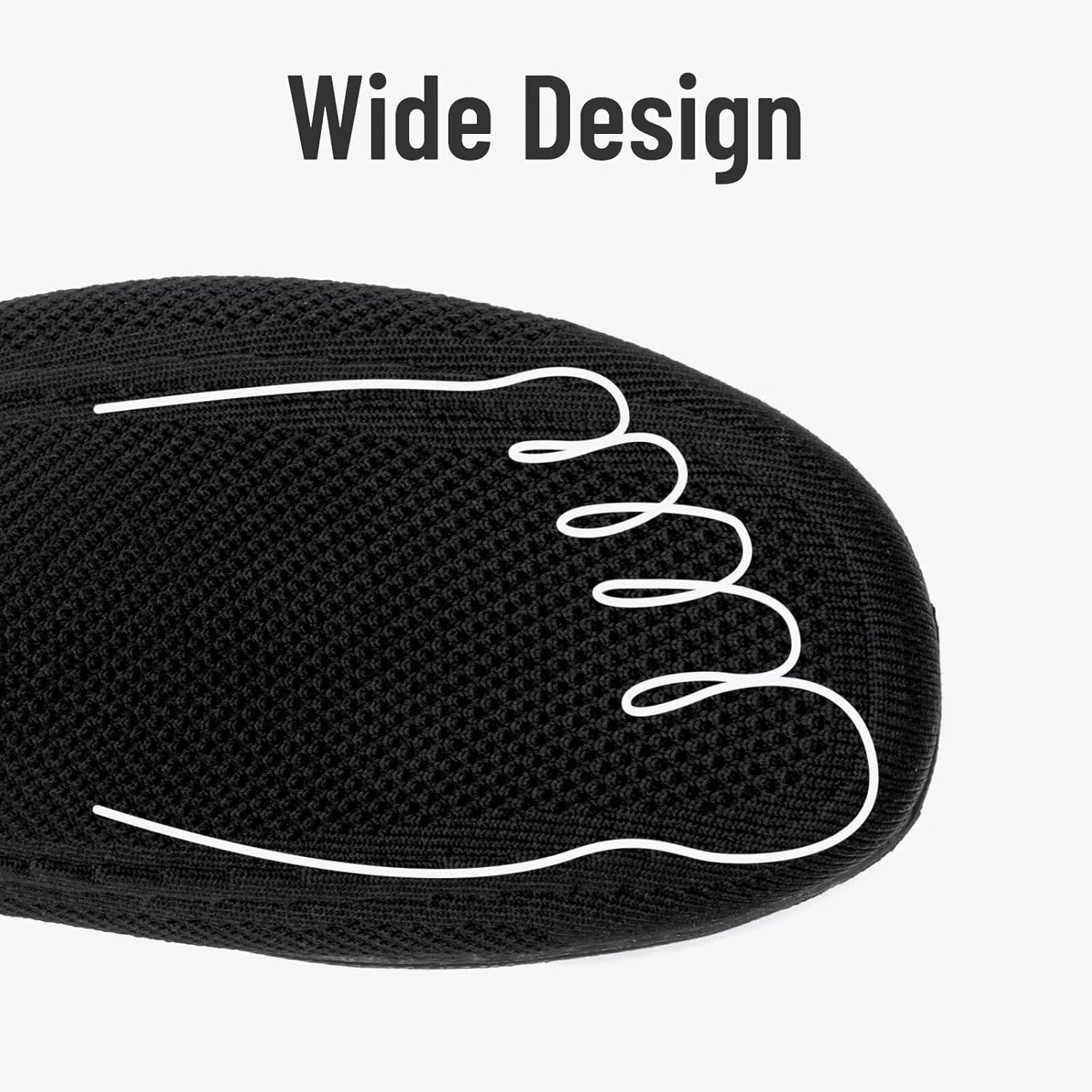 1TAZERO Mens Wide Width Slip On Shoes with Arch Support Insoles Men Lightweight Casual Loafer for Elderly & Wide Feet Plantar Fasciitis Walking Shoes - Image 4