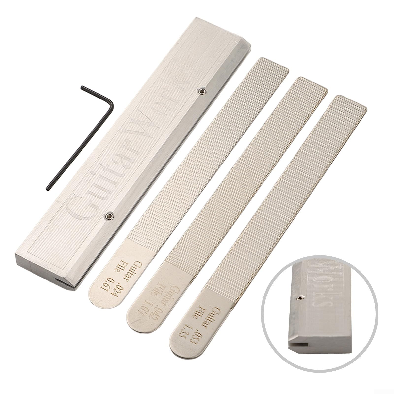 Lot de 4 limes à sillet de guitare fiables parfaitement conçues pour les besoins des musiciens