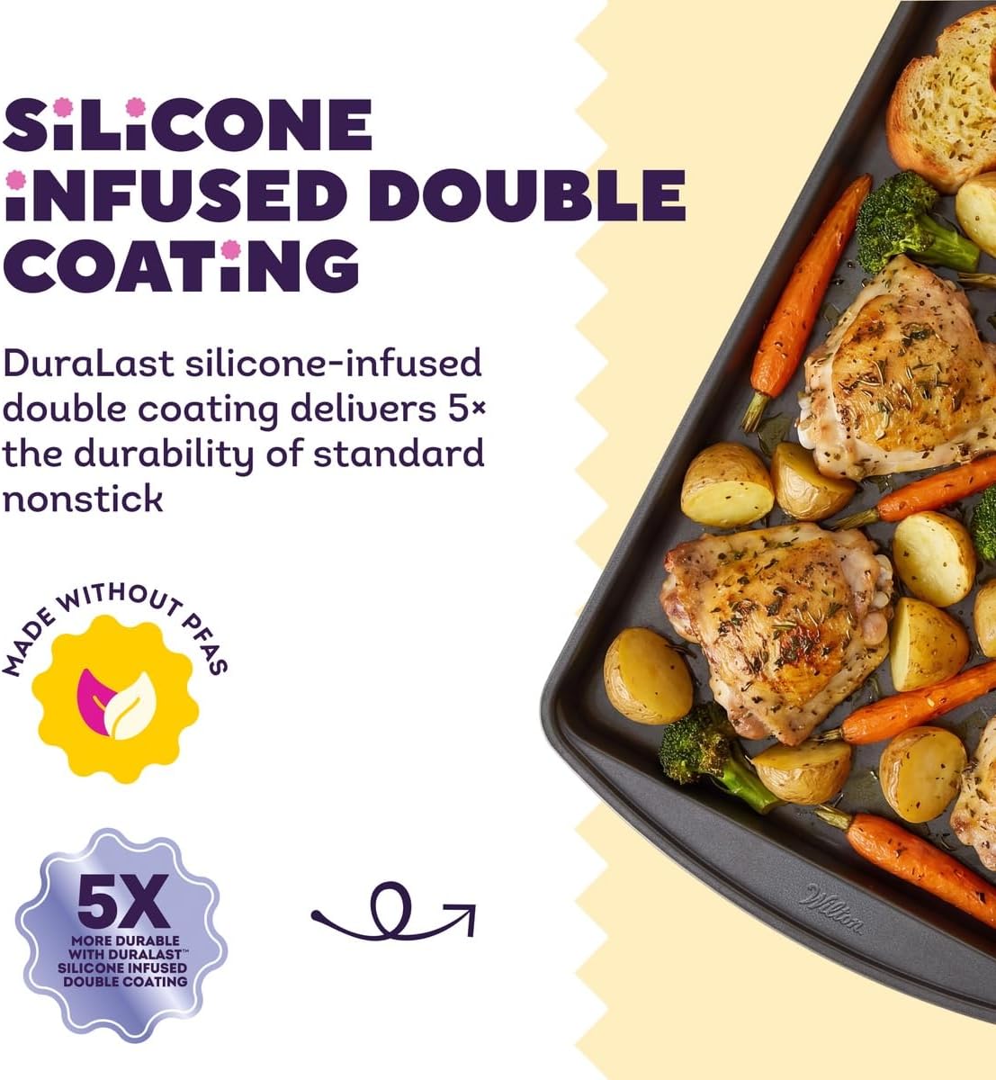 Wilton Platinum Non-Stick Baking Sheet, Made Without PFAS, 10 x 15 in. image 4