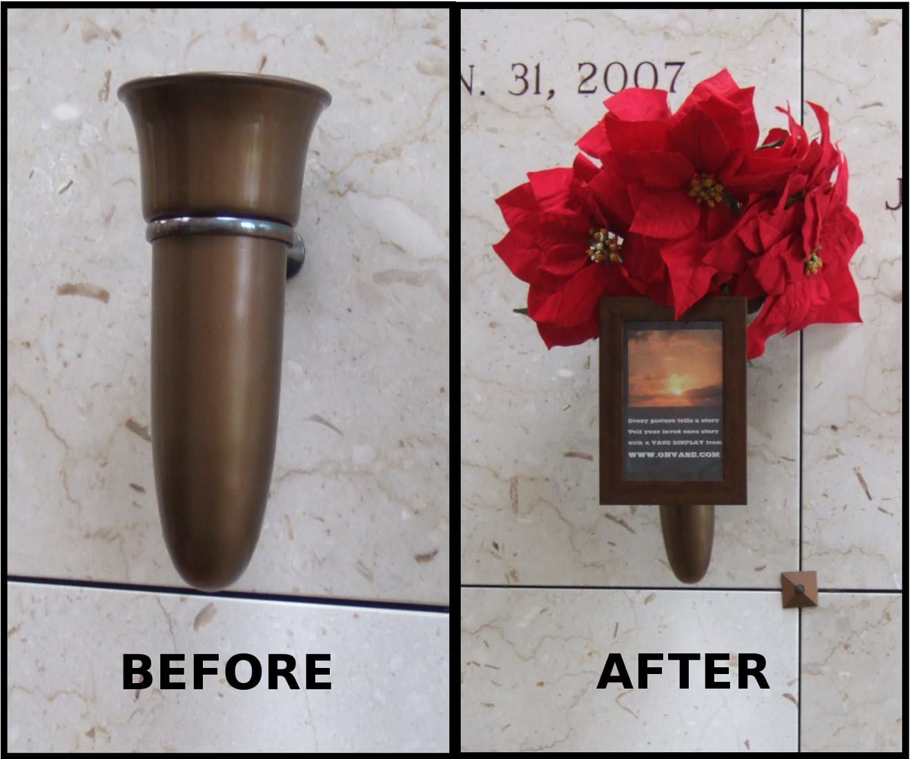 Onvase Image Display Black/Gold Frame