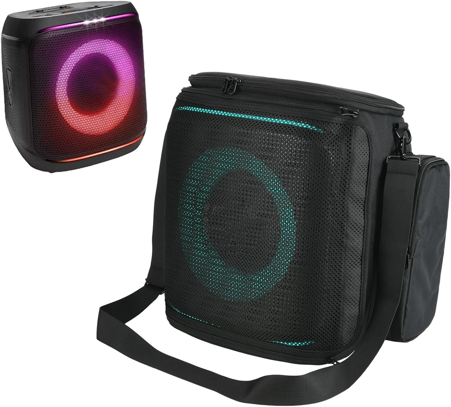 Portable Speaker Travel Bag Carrying Case Compatible with JBL PartyBox Encore 2, Tote Bag with Adjustable Shoulder Strap & Two Side Pocket​​s