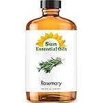 Sun Essential Oils - 8 oz Rosemary Essential Oil for Hair Growth, Skin, Scalp - Drops for Diffuser, Humidifier & Aromatherapy Massage - DIY Candle, Lotion & Shampoo Making - Help Sleep