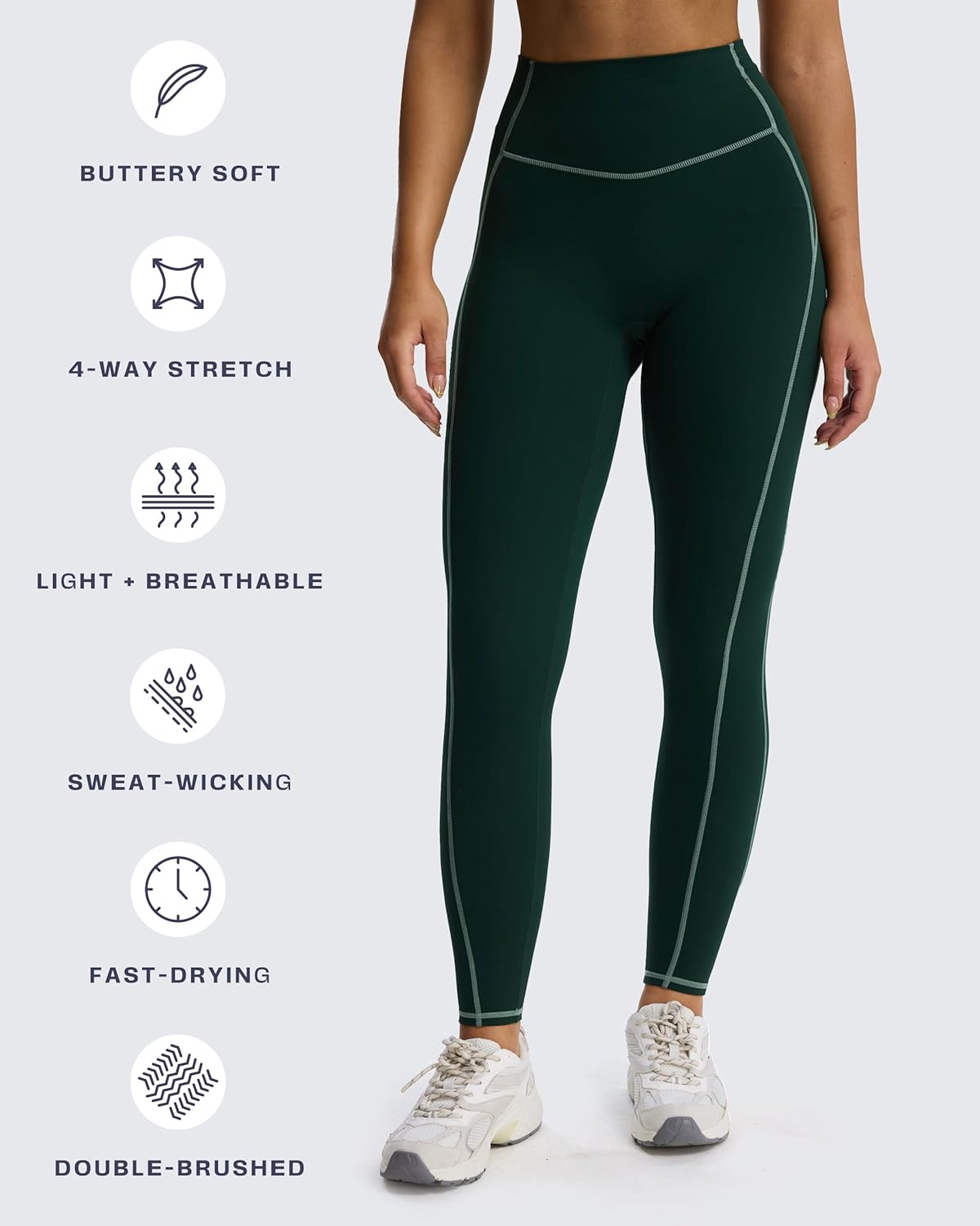 Aoxjox Workout Leggings for Women High Waisted Lexi Lined Exercise Athletic Gym Fitness Yoga Pants 26" - Image 6