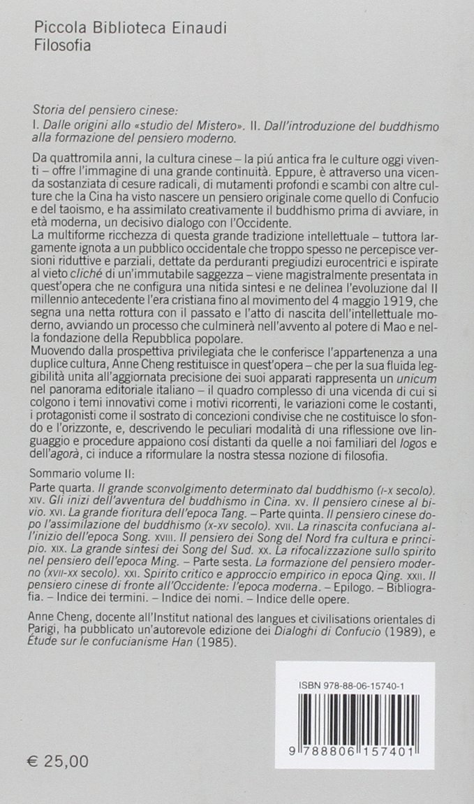 Storia del pensiero cinese. Dall'Introduzione del buddhismo alla formazione del pensiero moderno (Vol. 2)