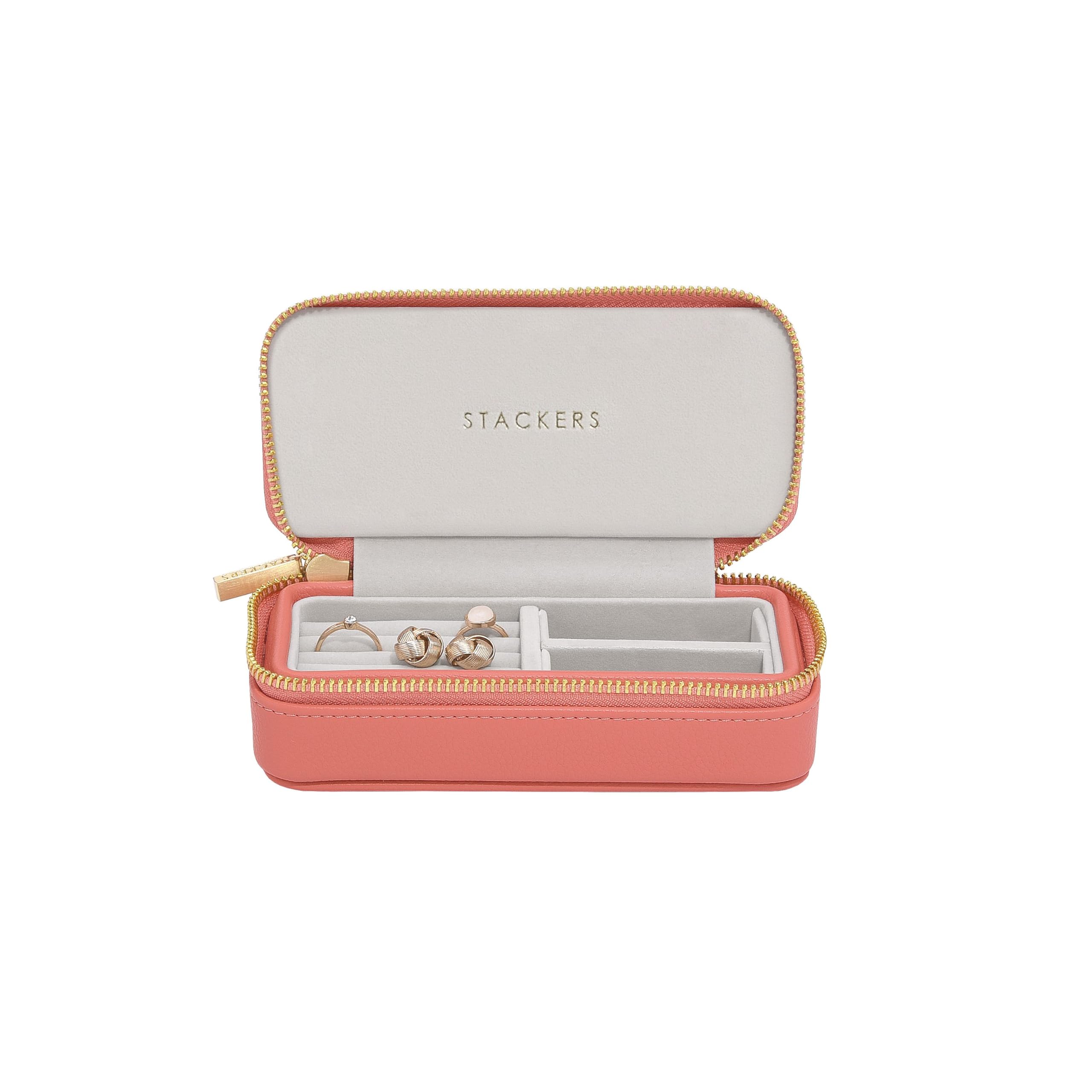 Stackers Pink Grapefruit Medium Travel Jewellery Box