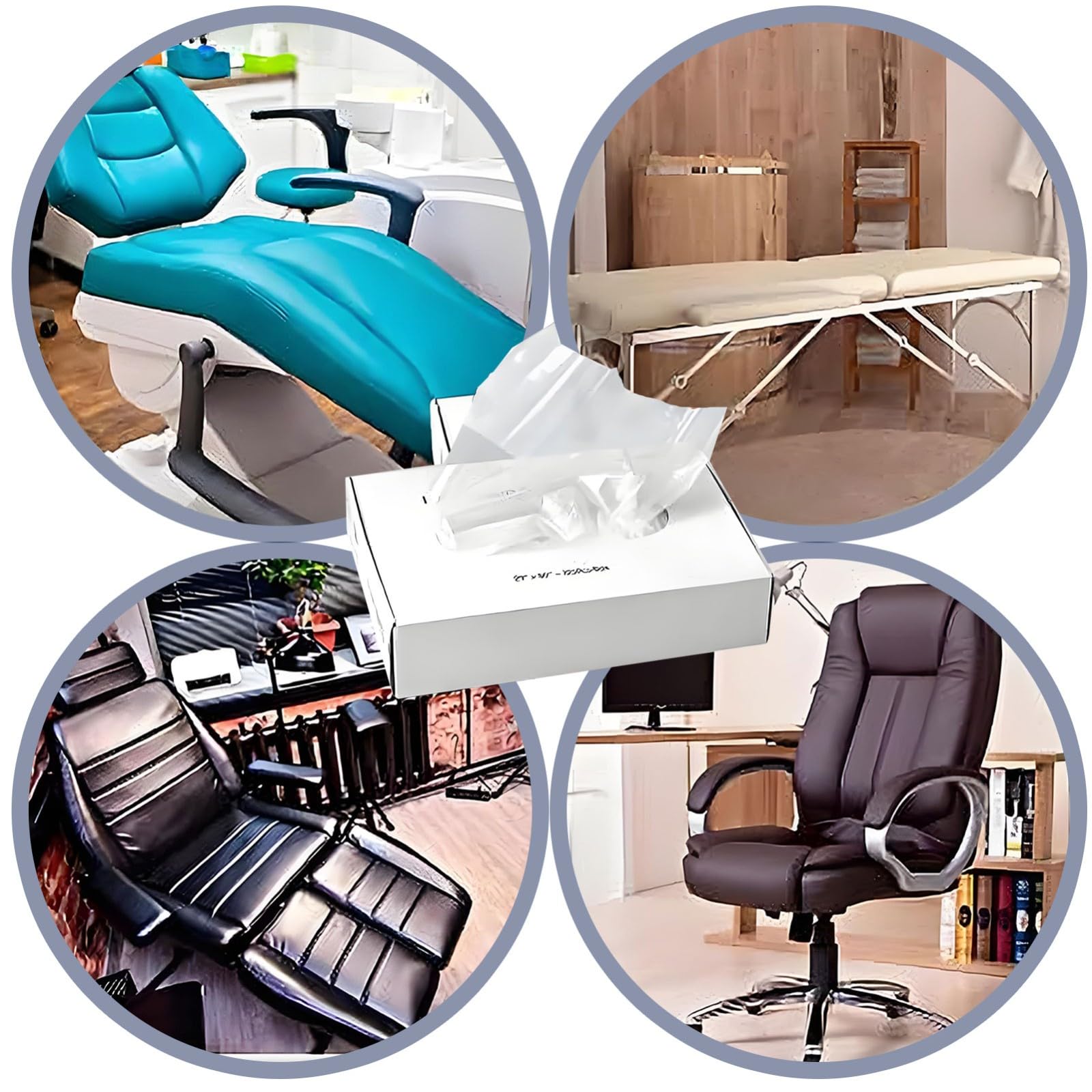 Fundas Protectoras Desechables de plástico Transparente para sillones dentales, Fundas Transparentes Impermeables para sillones dentales.