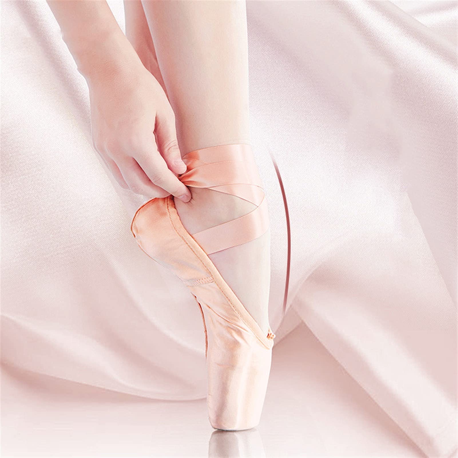 Chaussure de Ballet,Demi Danse Chaussures Filles femmes femmes de ballet professionnel chaussures chaussures satin ballet chaussures avec rubansProfessional ballet pointe chaussures filles femmes(Pink