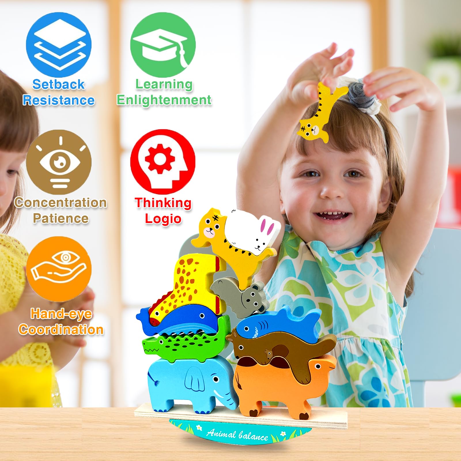 Juguetes Montessori Juegos Niños 2-6 Años, Madera, Educativos, Regalo
