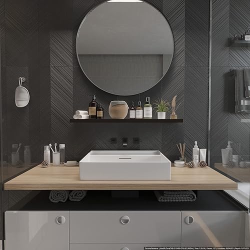 Miniatura 4 de SAUMONIERES Estantes flotantes de pared para dormitorio, baño, montaje en pared, estante de madera maciza, estante flotante largo espresso