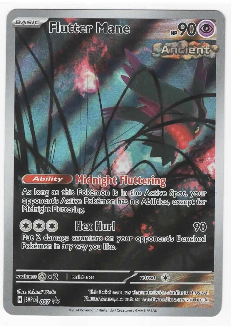Pokemon – Flutter Mane 097 - Temporal Forces SVP Black Star Promo - in Hand