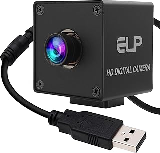 ELP 5MP USB-Kamera, Global Shutter, 50 FPS, High-Speed-Golfschwung USB Webcam mit Weitwinkel verzerrungsfreies Farbobjektiv USB2.0 Plug and Play für Zeitlupen-Industriemaschinen VR Robotersicht