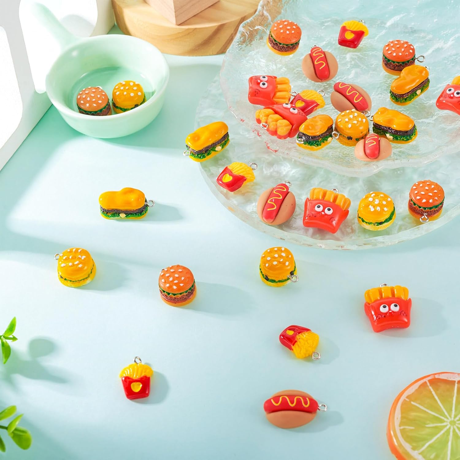 Resin Food Charms Cake Candy Sweet Dessert Fast Food Pendants Cute Imitation Food Charms for DIY Crafts Keychain Necklace Hang Ornament Jewelry Making - Image 6