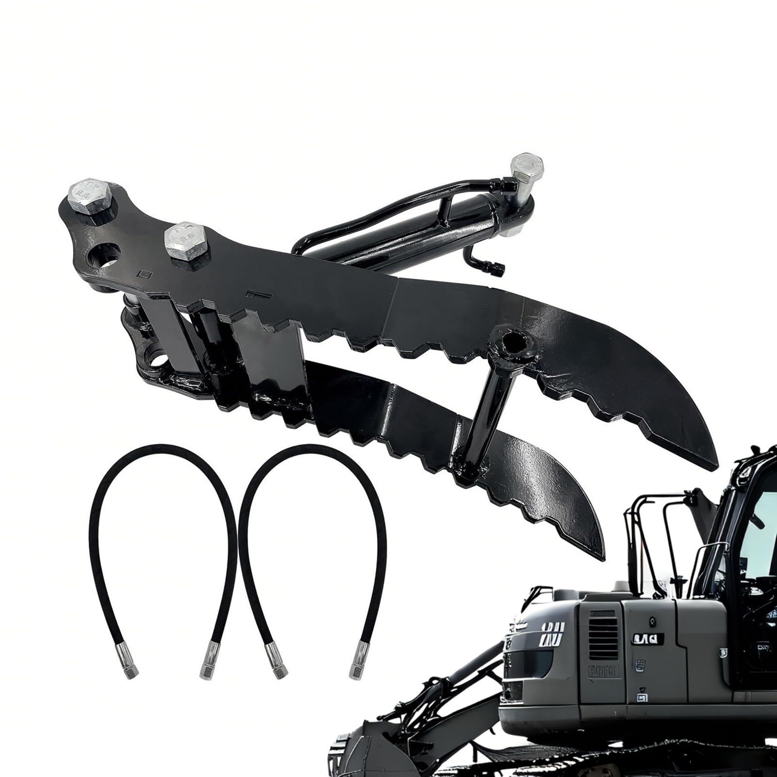 Hydrauliczny klips na kciuk do minikoparek – mocowanie premium z dwoma wężami hydraulicznymi do kompaktowych koparek do 3 ton