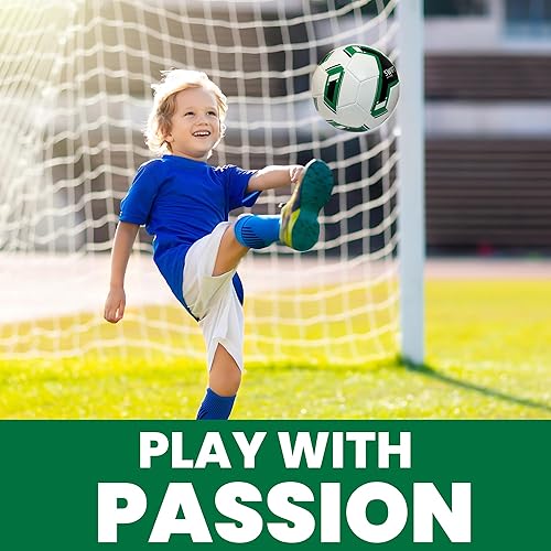 Miniatura 4 de Grassroots Athletics Swift - Balón de fútbol de calidad premium, tamaño 5, rendimiento profesional, agarre texturizado, diseño sin costuras, ideal