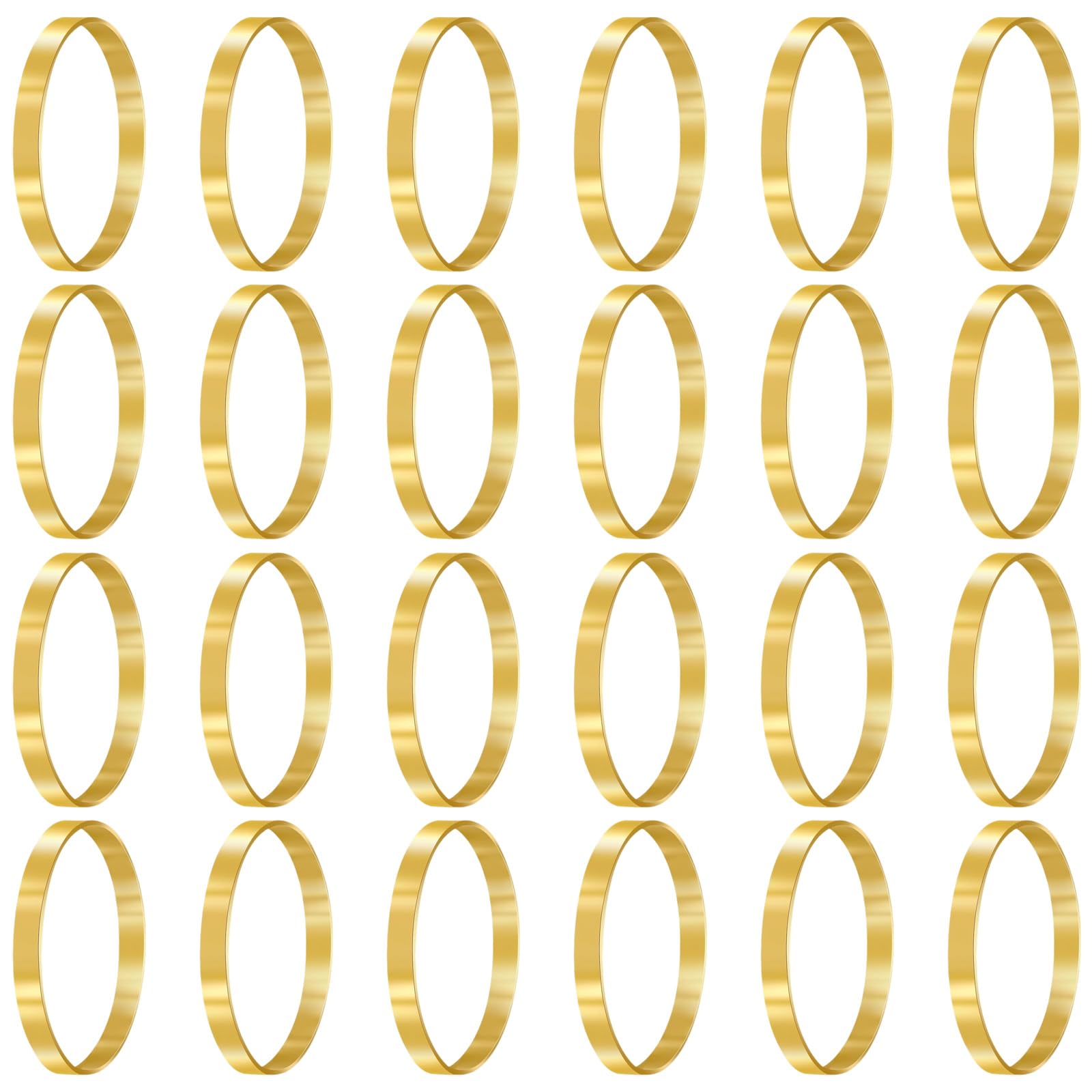 24 Piece Golden Napkin Rings Set Portable Iron Craftsmanship Multifunctional Table Decors for Event Catering Gold Napkin Rings