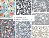 Vista 3 de 42 PIEZAS 25 x 25 cm de tela de algodón 100% en capas con flores para costura y acolchado, paquetes de tela precortada para manualidades DIY