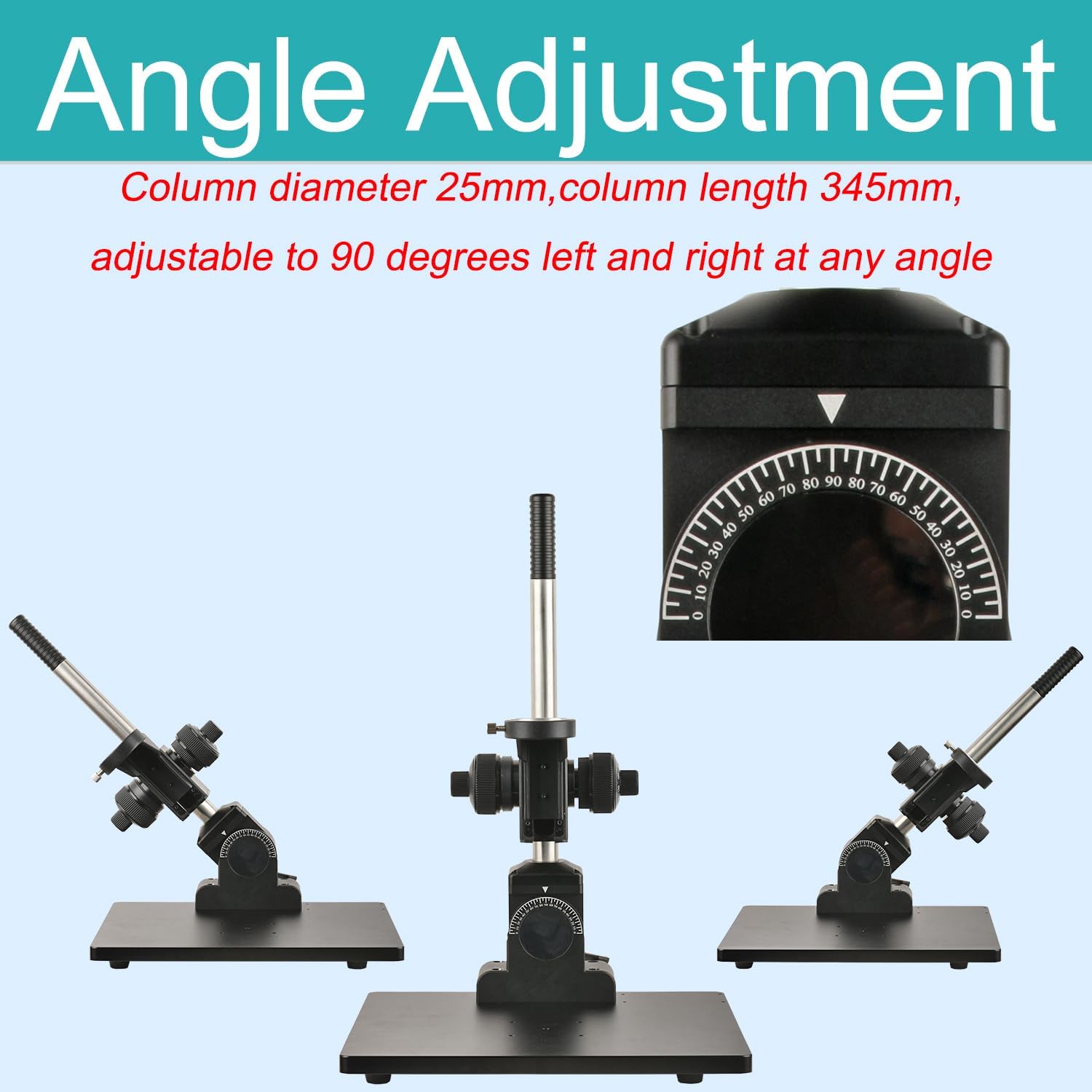 Microscope Bracket Column Angle 180° Adjustable 50mm Fine Tuning Bracket
