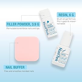 Nail Tek Nail Repair for Damaged Nails - Filler Powder & Resin Kit for Cracked or Split Nails, Strengthener and Growth Recovery, 1 Pack