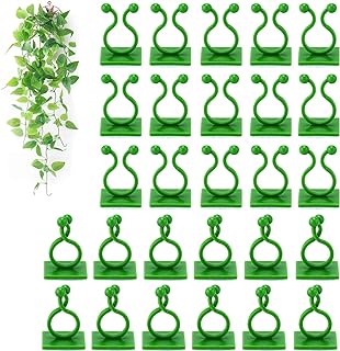 Tmofs 100Pcs Plant Climbing Wall Fixture Clips,Plant Fixer Invisible Wall Vines Fixing Clips Self-Adhesive