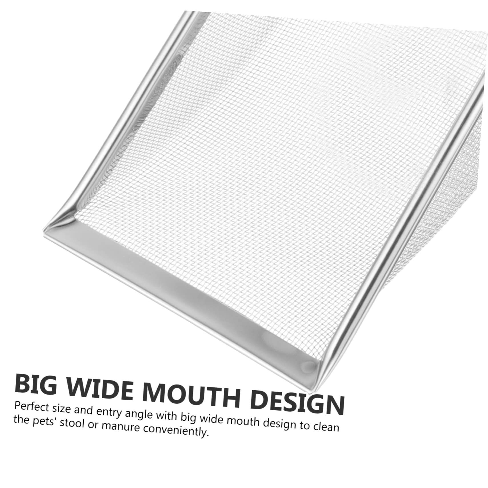 Praktische Edelstahl-Schaufel Für Terrarien - Mit Feinem Netz Zum Einfachen Reinigen Von Reptilien-Sand Und Kot