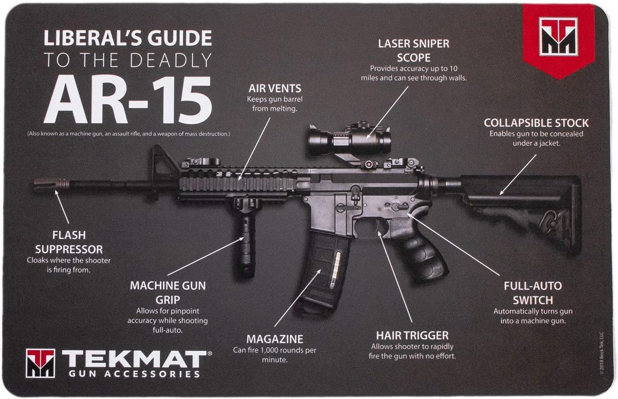 TekMat Liberal's Guide to The AR15 -Gun Cleaning Mat, Black : Sports & Outdoors