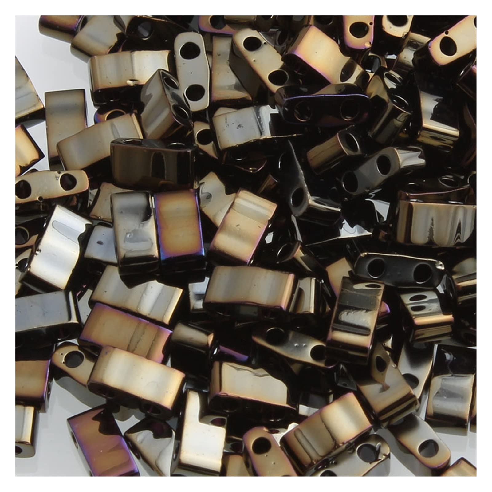 KRXSOBNV Double-hole bead, DIY Handmade Jewelry Bracelet Glass Beads 5x2.3x1.9MM(Htl458)