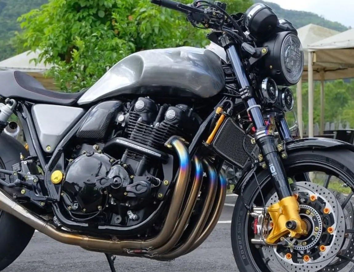 Cryfokt Strak Glanzend Zwart Motorfiets Motorbeschermer Crash Bar Paar