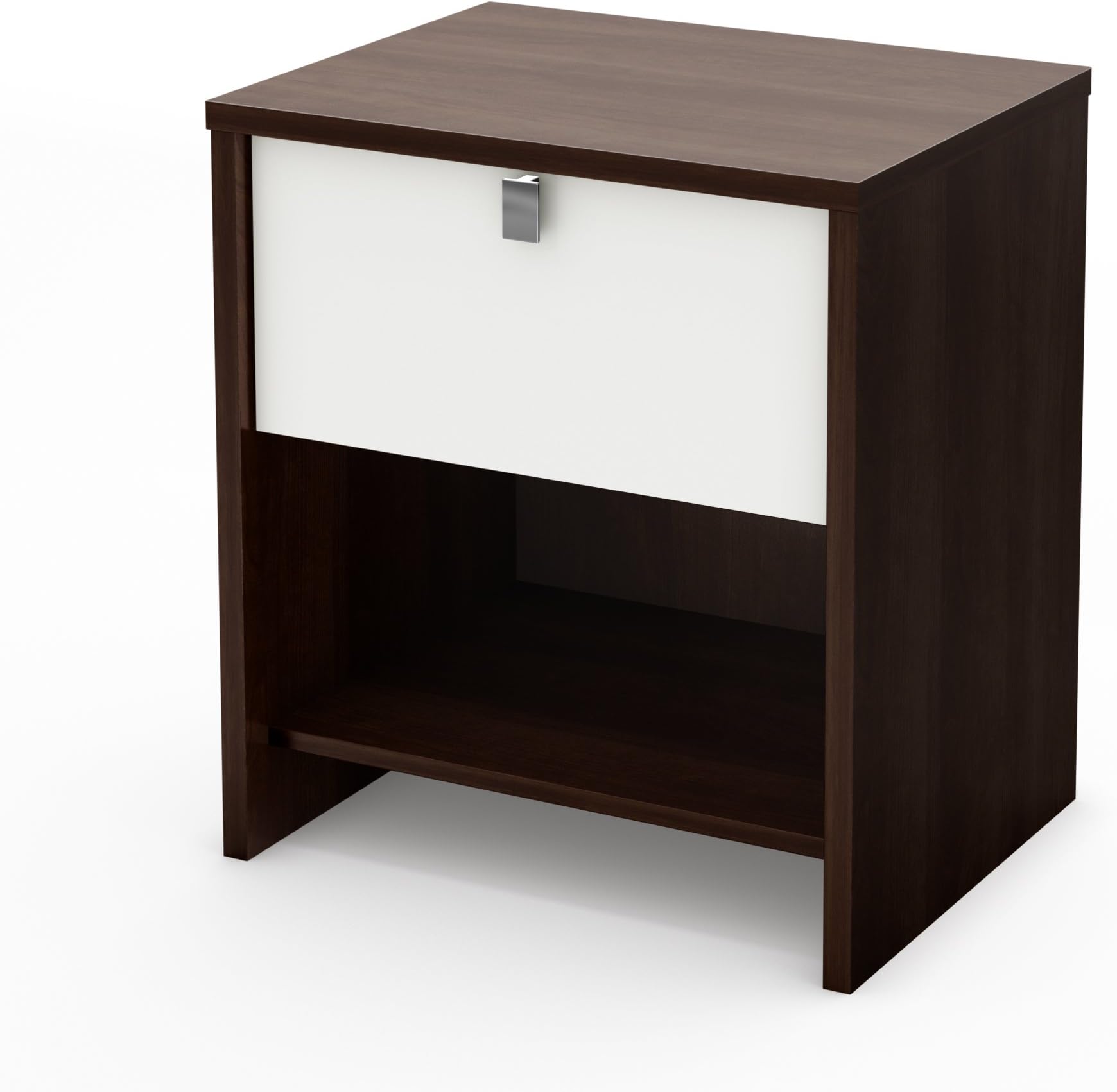 South Shore Cookie Collection Nightstand Mocha/White