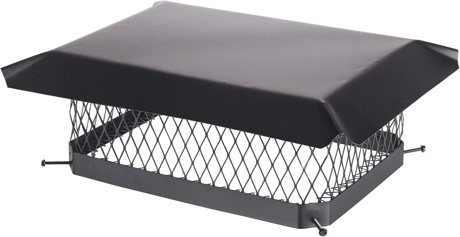 shelter 13" x 18" single flue bolt-on chimney cap, fully assembled, galvanized steel black galvanized steel 13" x 18"