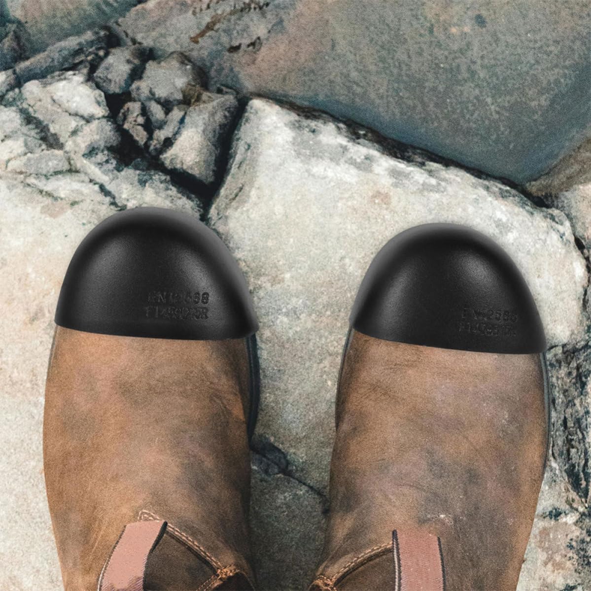 BESTonZON 3 Pairs Steel Toe Guards for Shoes with Added Protection and Versatile Application Black Steel Toe Caps Inserts Suitable for Work Environments and Different Settings for Men