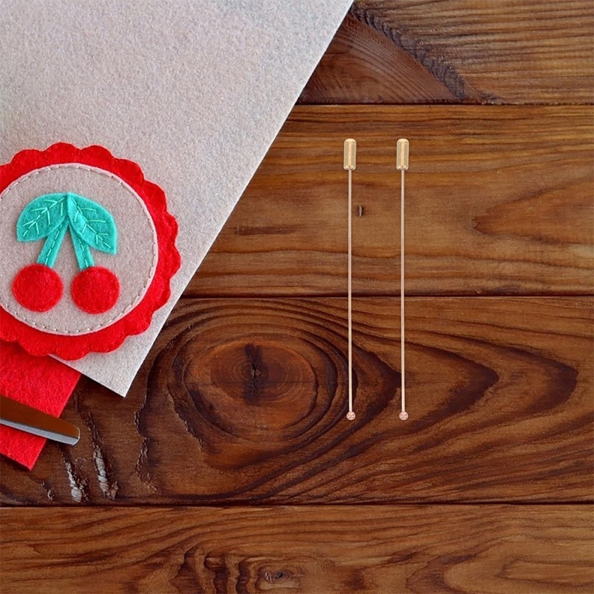 20pcs White Plated Metal Brooch Stick Pins with Stopper Ends 90mm Safety Long Needle Eye Pins for Men’s Lapel Scarf Brooch DIY Jewelry Making Accessories