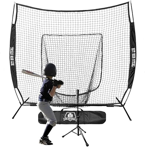 Hit Run Steal Heavy Duty Softball & Baseball Net with Carrying Bag - Perfect Hitting Net for Your Batting and Pitching Practices