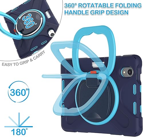 Miniatura 9 de BATYUE Funda protectora para iPad Mini 6 de Apple 2021 (6 generación) de 8.3 pulgadas con soporte giratorio (soporte para lápices), correa de