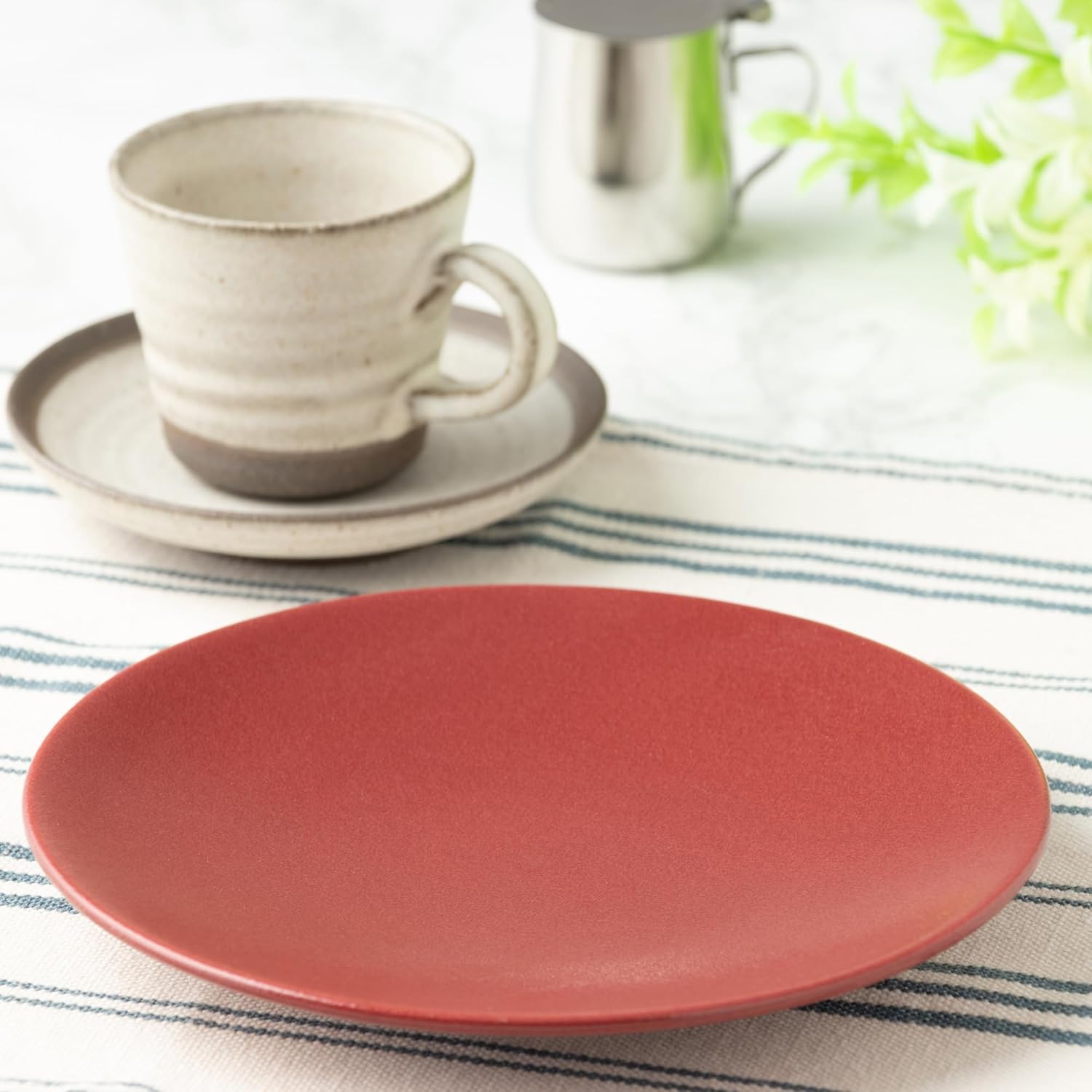 Days 37K384-07 Cafe Plate, Medium Plate, Dessert Plate, Diameter Approx. 6.3 x 0.8 inches (16 x 2 cm), French Dish, Hotel, Restaurant Specifications, Microwave, Dishwasher Safe, La Tema, Mino