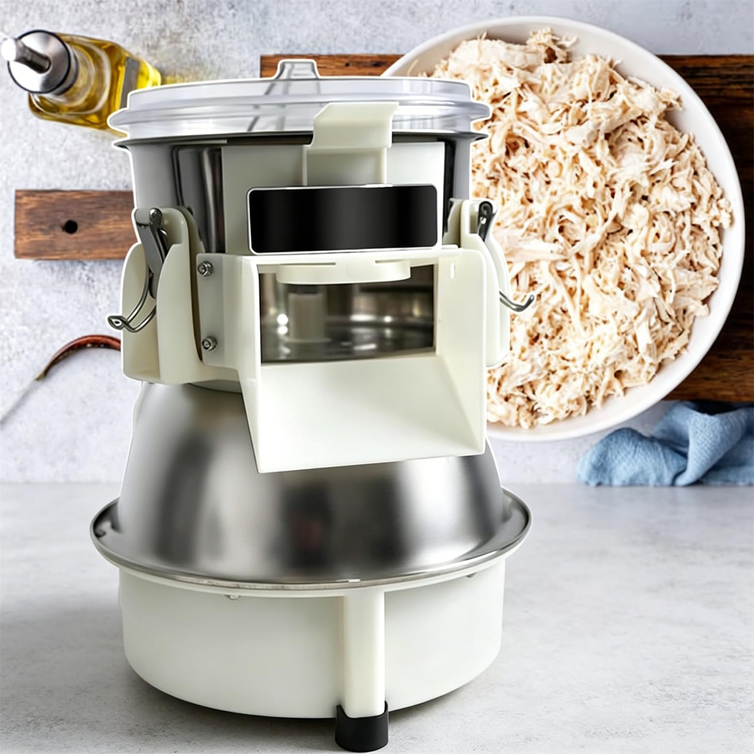 Nuxyyds Electric Chicken Shredder, Commercial Stainless Steel Chicken Grinder 240Lb/H, 10 Seconds Complete, for Making Shredded Chicken Breast