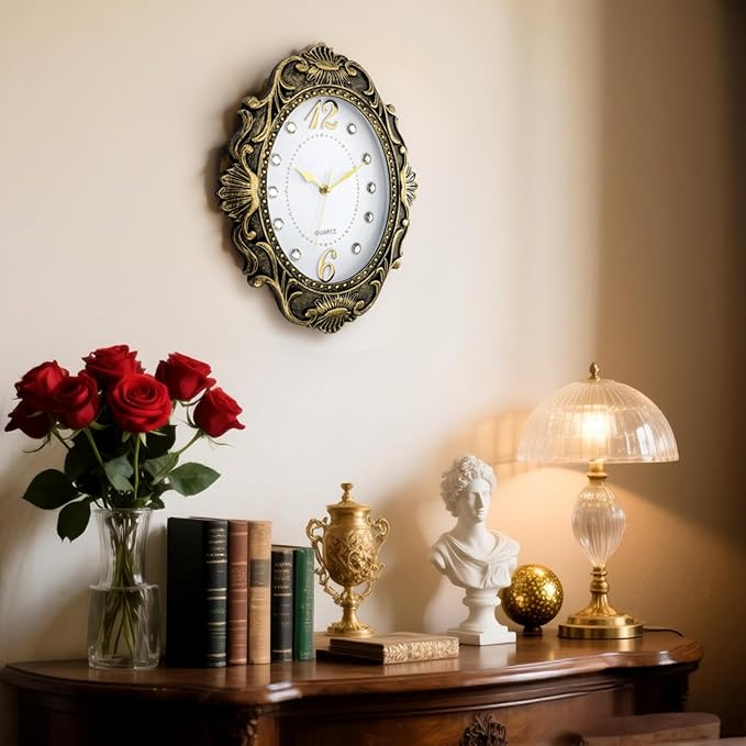 ZAVOOS Lote 2 Relojes de Pared Vintage 35.56 cm Analógico miniatura 6