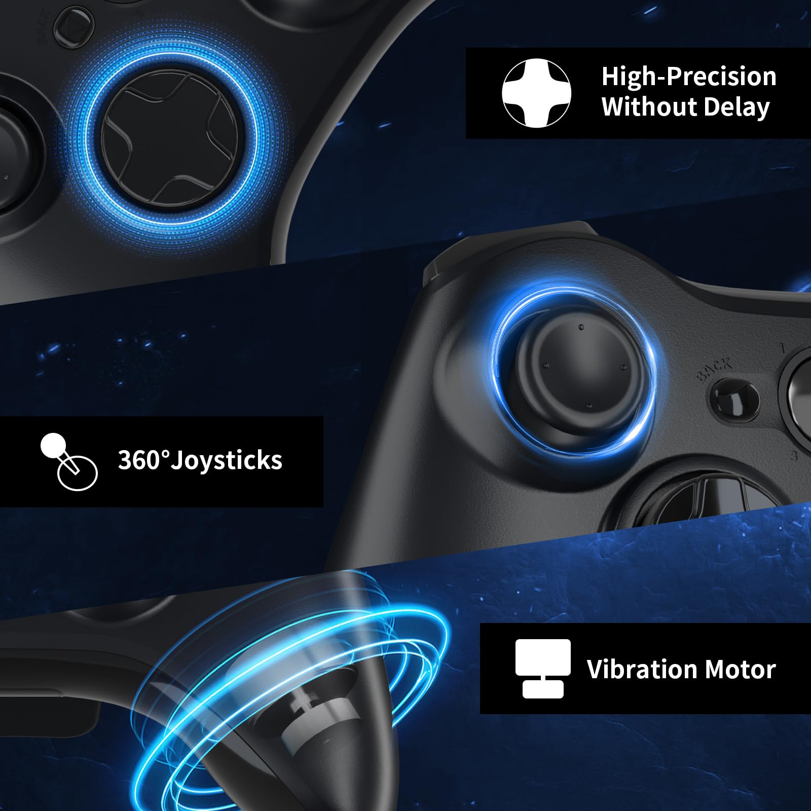 Amazon.com: Zamia 2 Pack Wired Controller for Xbox 360, Compatible