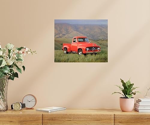 Miniatura 2 de Cuadro decorativo para pared de camioneta Ford 1955 F-100 Pick Up (16 x 20 pulgadas)