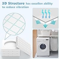 Vista 4 de SEISSO Almohadillas Antivibración para Lavadora, Almohadillas Antivibración Antideslizantes y de Cancelación de Ruido para Lavadora, Almohadillas