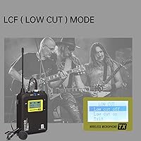 Vista 6 de LENSGO LWM-328C - Sistema de micrófono inalámbrico Lavalier de 99 canales, UHF, micrófono de solapa inalámbrico profesional omnidireccional
