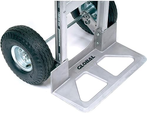 Miniatura 6 de Global Industrial Camión de mano convertible 2 en 1 de aluminio con ruedas neumáticas - Junior