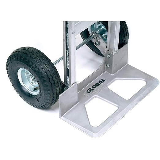 Carretilla convertible 2 en 1 de aluminio con ruedas neumáticas miniatura 6