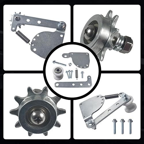 Miniatura 6 de Nuevo modelo Kit de tensor de cadena cargado por resorte para 49cc 50cc 66cc 80cc 2 tiempos motor de gas motorizado bicicleta plata con rueda de