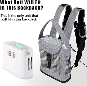 Portable Oxygen Concentrators Backpack Compatible with Inogen One G3 & Inogen One G5,Inogen Rove 6,Lightweight Oxygen Machine Carrying Bag,Breathable POC Backpack with Mesh Panels for Travel (Grey)