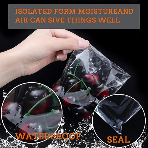 Miniatura 5 de Bolsas de celofán adhesivas transparentes 180 bolsas autosellantes de 6 x 9 pulgadas, buenas para panadería, vela, jabón, galletas, etc.