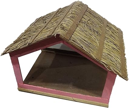 Excel Impex Christmas Crib Set Xmas Decoration Wooden Crib Set Pulkoodu Wooden Christmas Crib (36cm*28cm*29cm) Medium