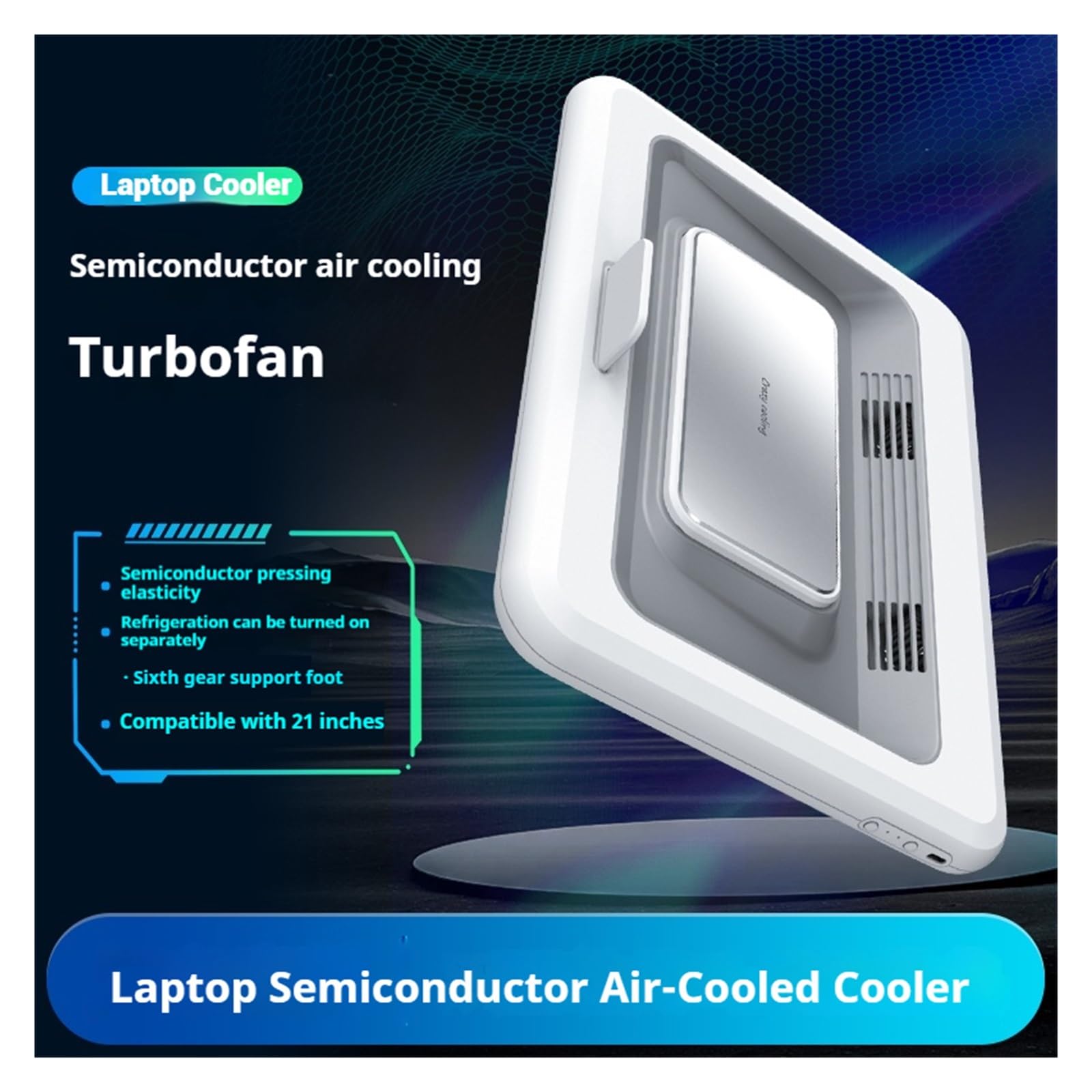 Dispositivo di Raffreddamento for Laptop da Gioco con 2 Ventole di Raffreddamento Silenziose Dissipatore di Calore for Laptop A Semiconduttore Supporto di Raffreddamento for Notebook Regolabile