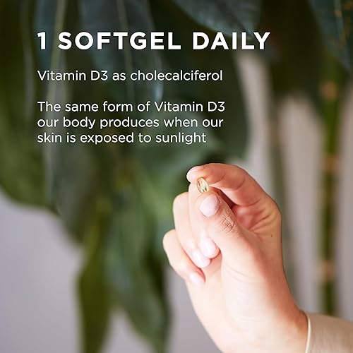 Vista 9 de Solgar Vitamina D3 (colecalciferol) 125 MCG (5000 UI), 100 cápsulas blandas – Ayuda a mantener huesos y dientes saludables – Apoyo del sistema