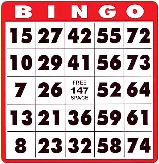 MaxiAids Low Vision Bingo Cards - 1 Card